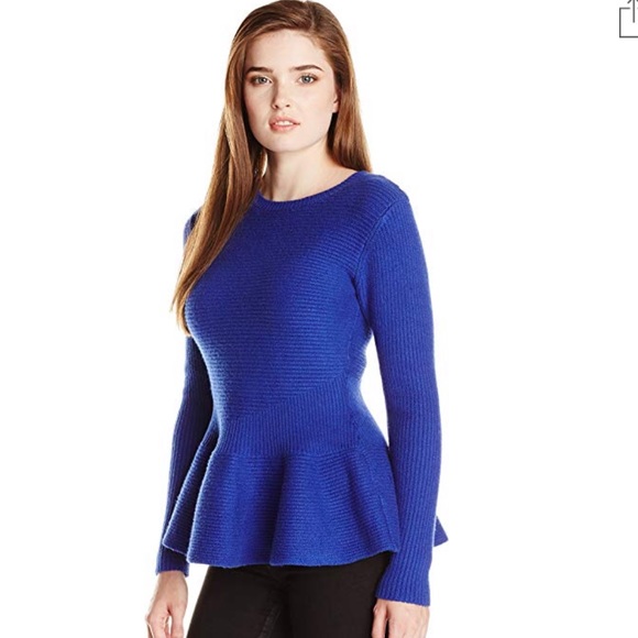 Ted Baker London Sweaters - Ted Baker Edenia Blue Peplum Sweater